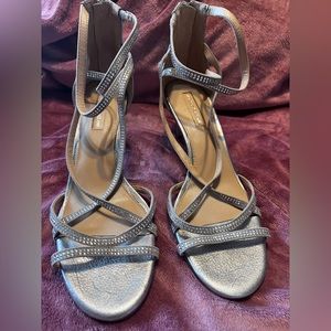 Antonio Melani Silver Rhinestone Sandals
